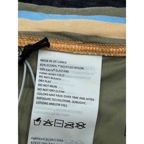 NWT Prana Womens Summer Wave Swim Bottom Mid Rise Water Stripe Beach Size XS - Picture 4 of 7